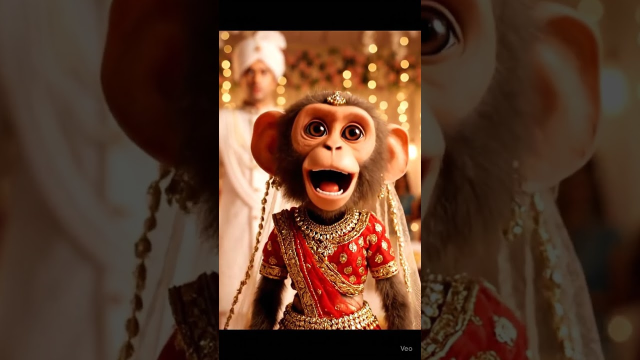 &ldquo;Monkey Bride Found Her Groom 😅💍 | Funny Wedding Stage Scene | 8 Sec Short&rdquo;