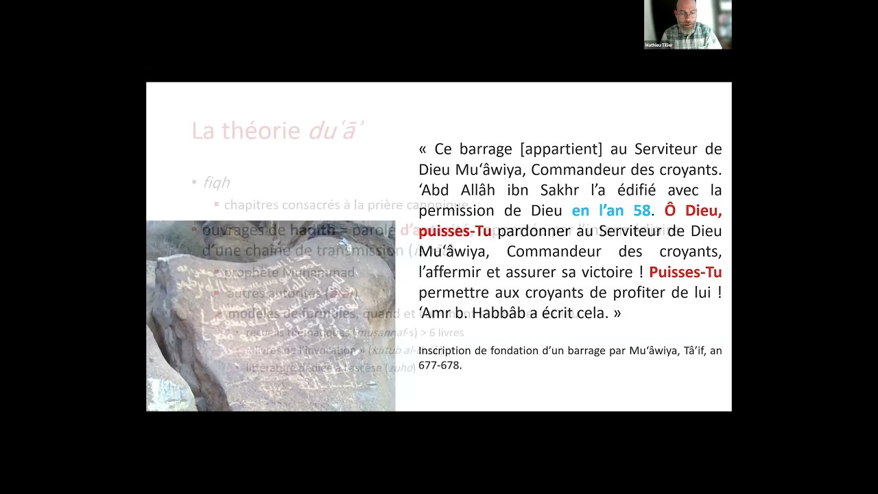 7/2. Mathieu Tillier, Dater le hadith: réflexions méthodologiques