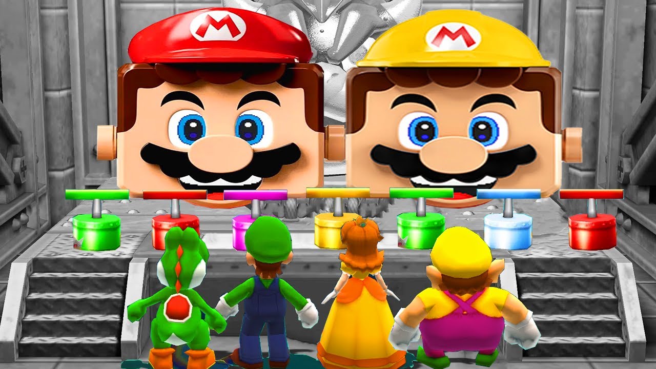 Mario Party The Top 100 - Team Color Battles - Luigi's Green Team vs Daisy's Yellow Team