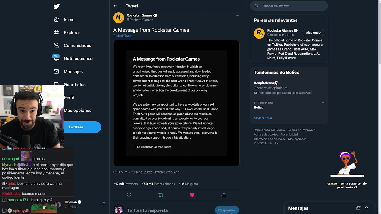 ILLOJUAN CUENTA NOVEDADES del HACKER y de la FILTRACIÓN de GTA 6