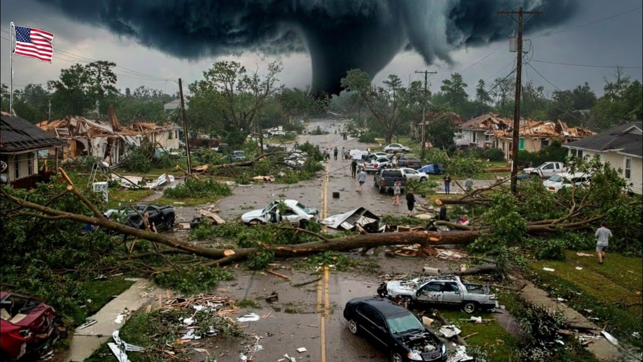Havoc in Indiana & Illinois! Destructive Tornadoes destroyed Homes, Damaged Cars & Power poles!