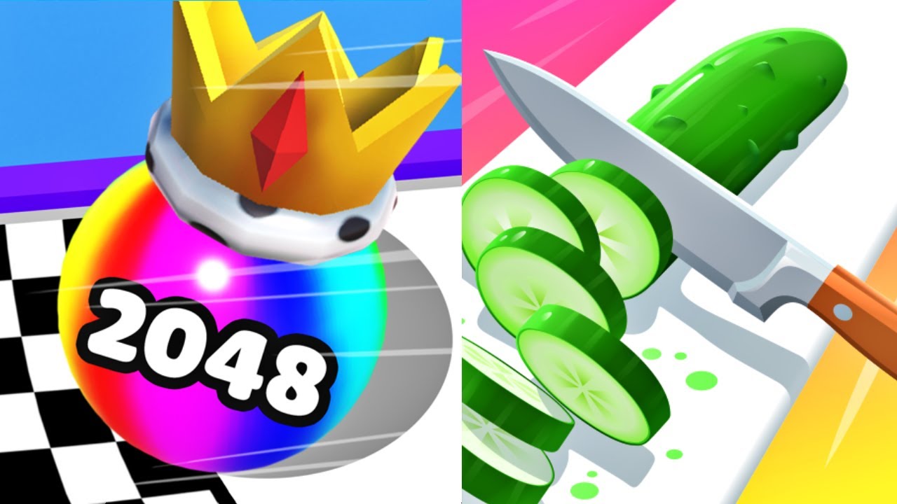 Satisfying Mobile Games - Ball Merge 2048 | Perfect Slices - All Levels Gameplay