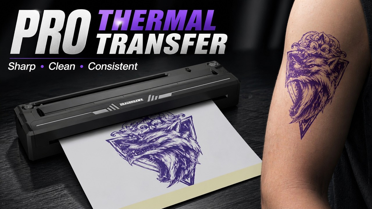 Dragonhawk A4 Wireless Thermal Tattoo Stencil Printer Machine