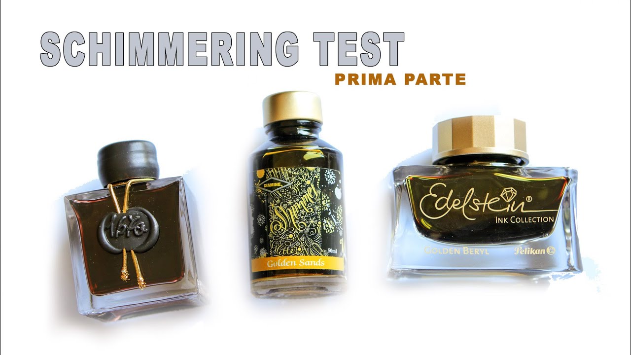 Comparativa inchiostri shimmering Pelikan - Herbin - Diamine - parte 1