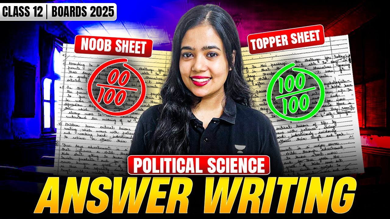 Class 12 Political Science | Answer Writing Tips & Strategy | Topper's Answer Sheet | Anushya Ma'am