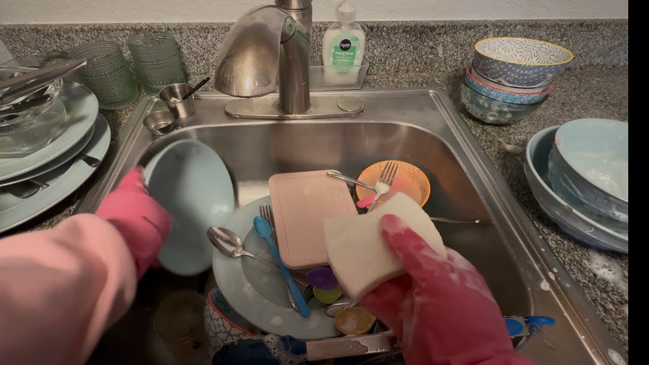 Washing Dishes POV ASMR No Talking