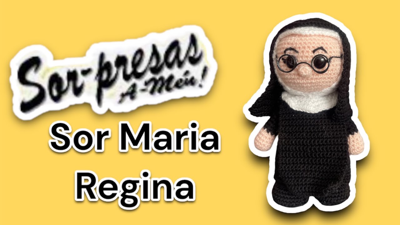 Cómo tejer SOR MARÍA REGINA monja musical sorpresas paso a paso tutorial crochet (subtítulos)