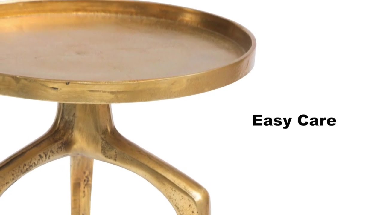 Set of 2 Como Accent Tables Antique Gold - 405002