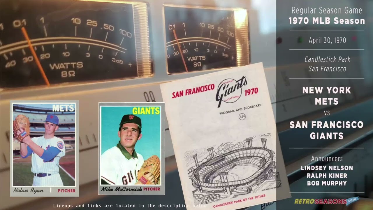 1970-Apr-30 - NYM/SFG - New York Mets vs San Francisco Giants - Classic Baseball Radio Broadcast