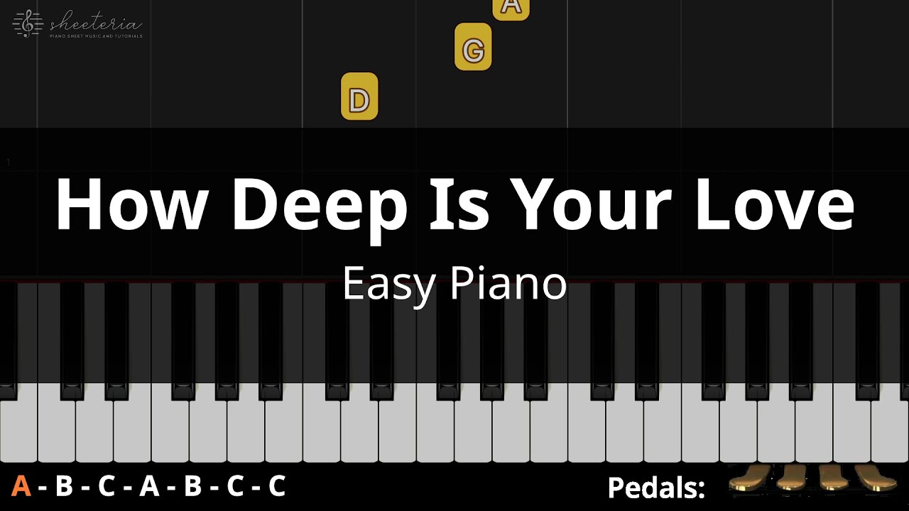 How Deep Is Your Love (Bee Gees) - Easy piano tutorial for beginners