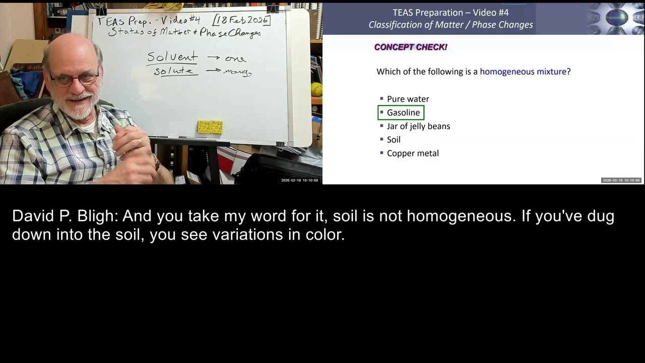 TEAS Video#4 - States of Matter & Phase Changes w/Subtitles