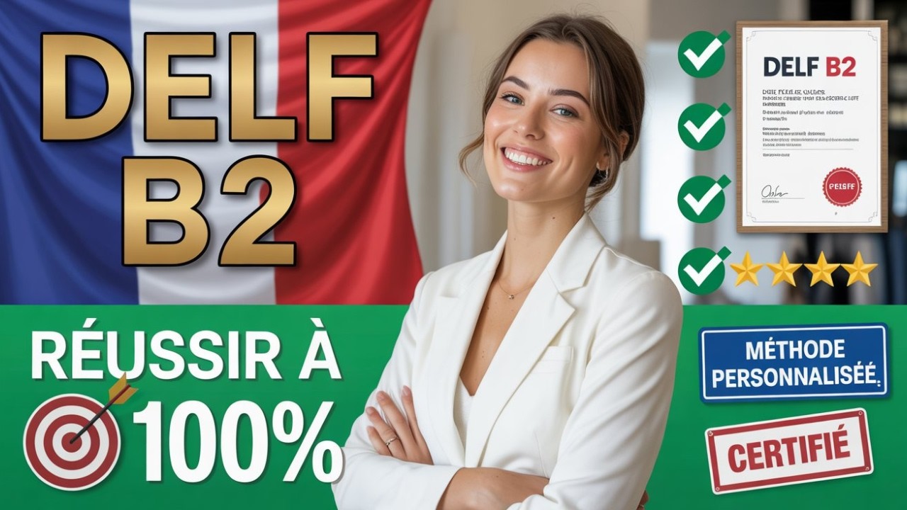 Préparation DELF B2 en Ligne Coaching Personnalisé | Taux Réussite 95%