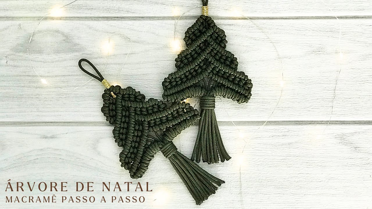 &Aacute;rvore de Natal N&iacute;vel Intermedi&aacute;rio passo a passo | DIY MACRAME CHRISTMAS TREE #macramepassoapasso