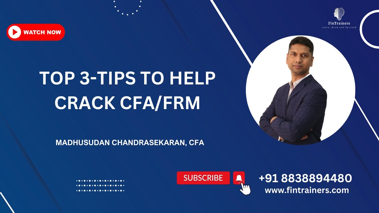 Top 3-tips to help crack CFA/FRM. #cfa #frm #cfaprep