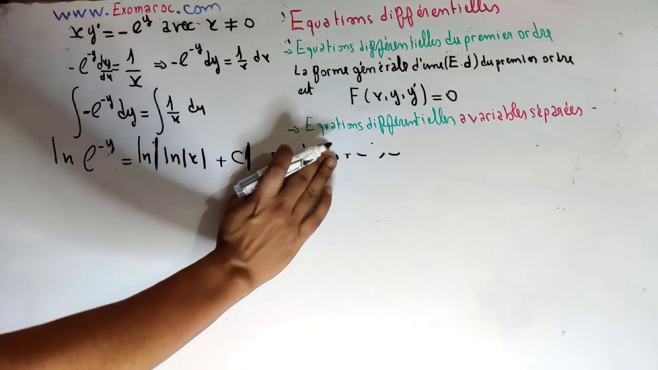 Équations différentielles à variables séparables (variables séparées)  - partie 2