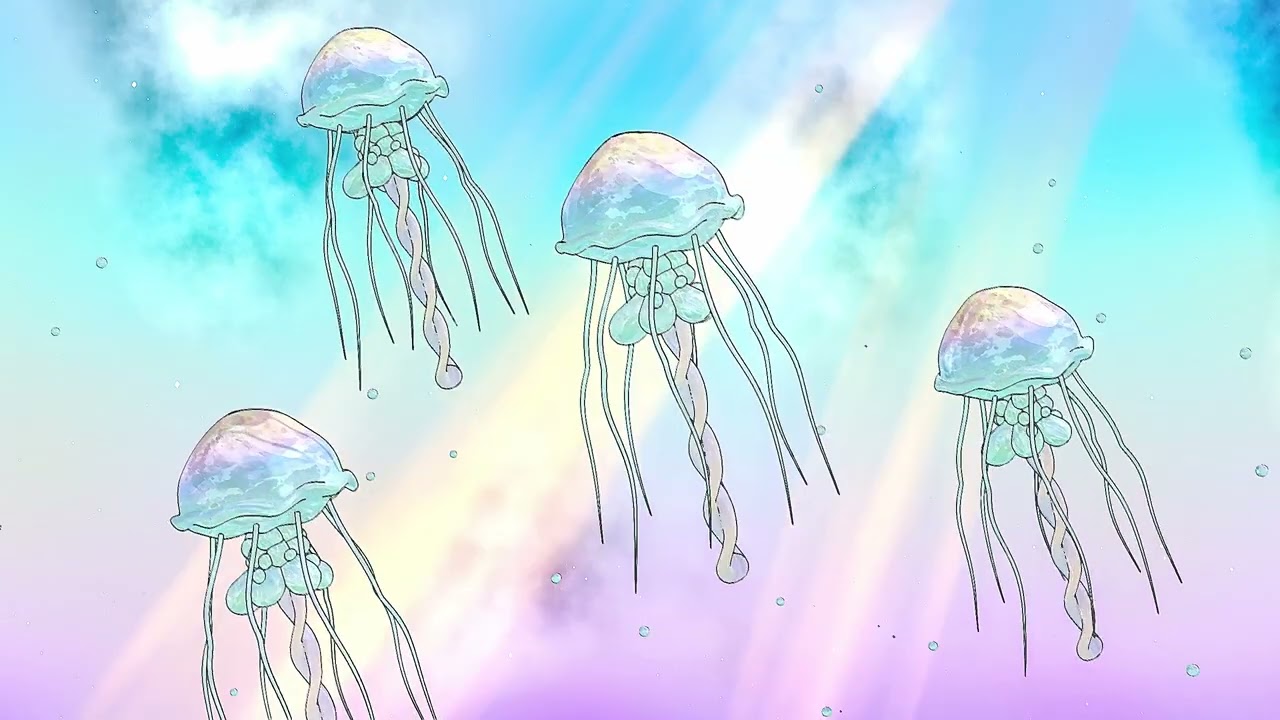 Anime Yellow Fishes Swimming | 4K Relaxing Screensaver