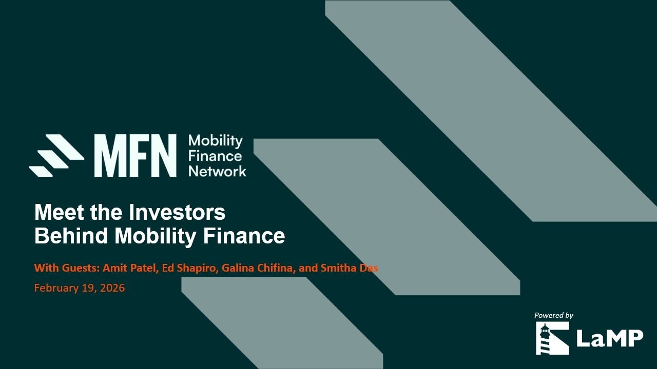 Meet the Investors Behind Mobility Finance