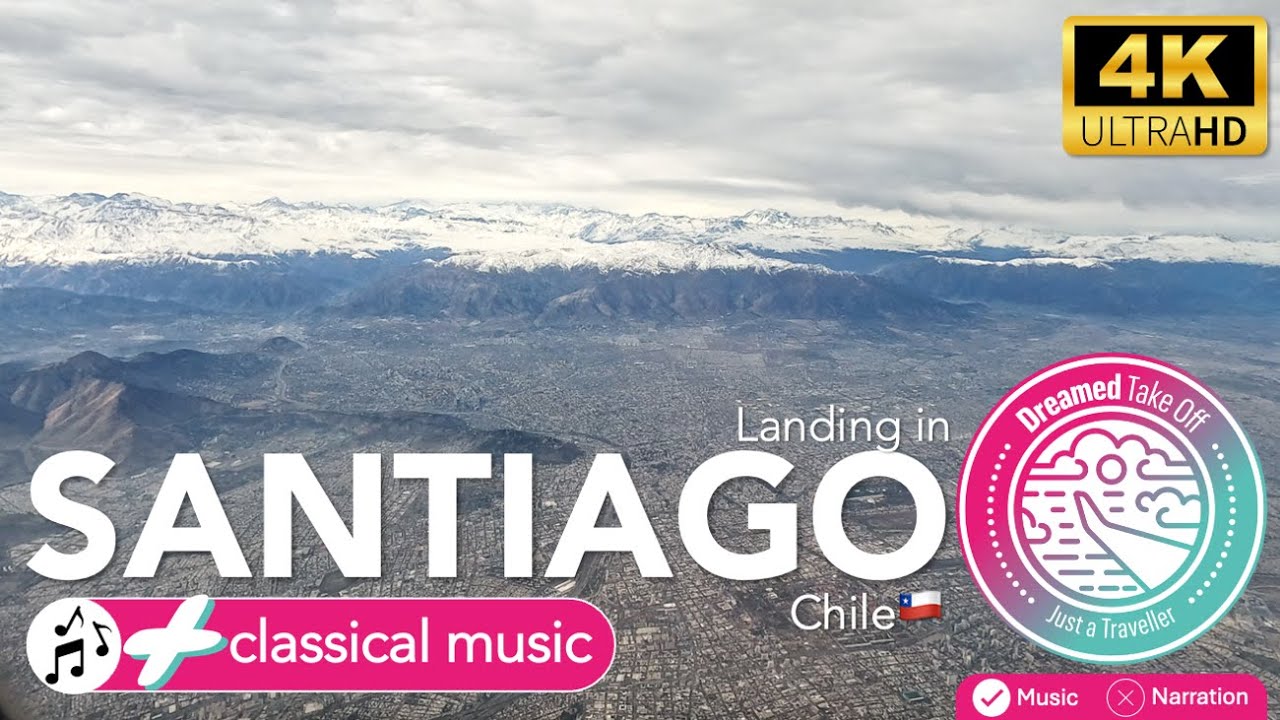 Landing in Arturo Merino Benitez Airport, Santiago, Chile 🇨🇱. 4K. #travel