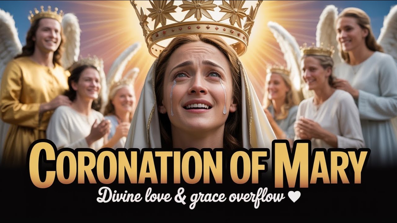 Witness the Epic Coronation of Mary 👑✨ Feel the Divine Love & Grace Overflow 🕊️🙏 #MarianWorship