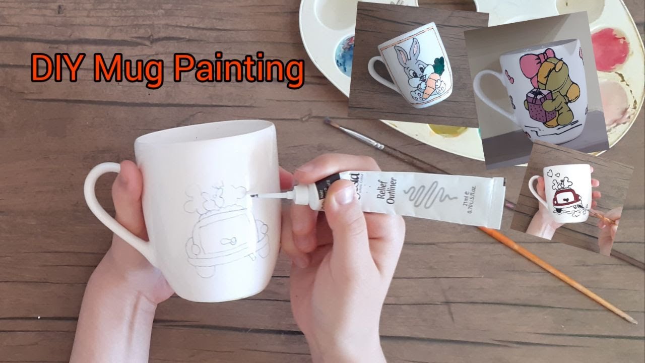Beautiful coffee mug painting _ stained glass on coffee mug