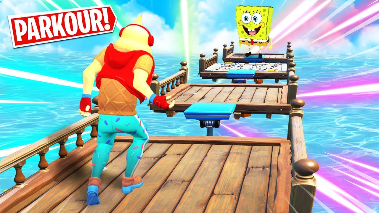 *EXAMEN PARKOUR DE BOB ESPONJA* FORTNITE MODO CREATIVO | HERNY