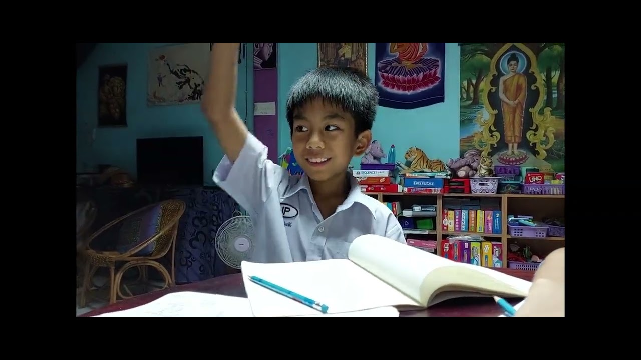 Thailand, ESL Science Student talks about Flooding in Grandfathers House, Ayutthaya