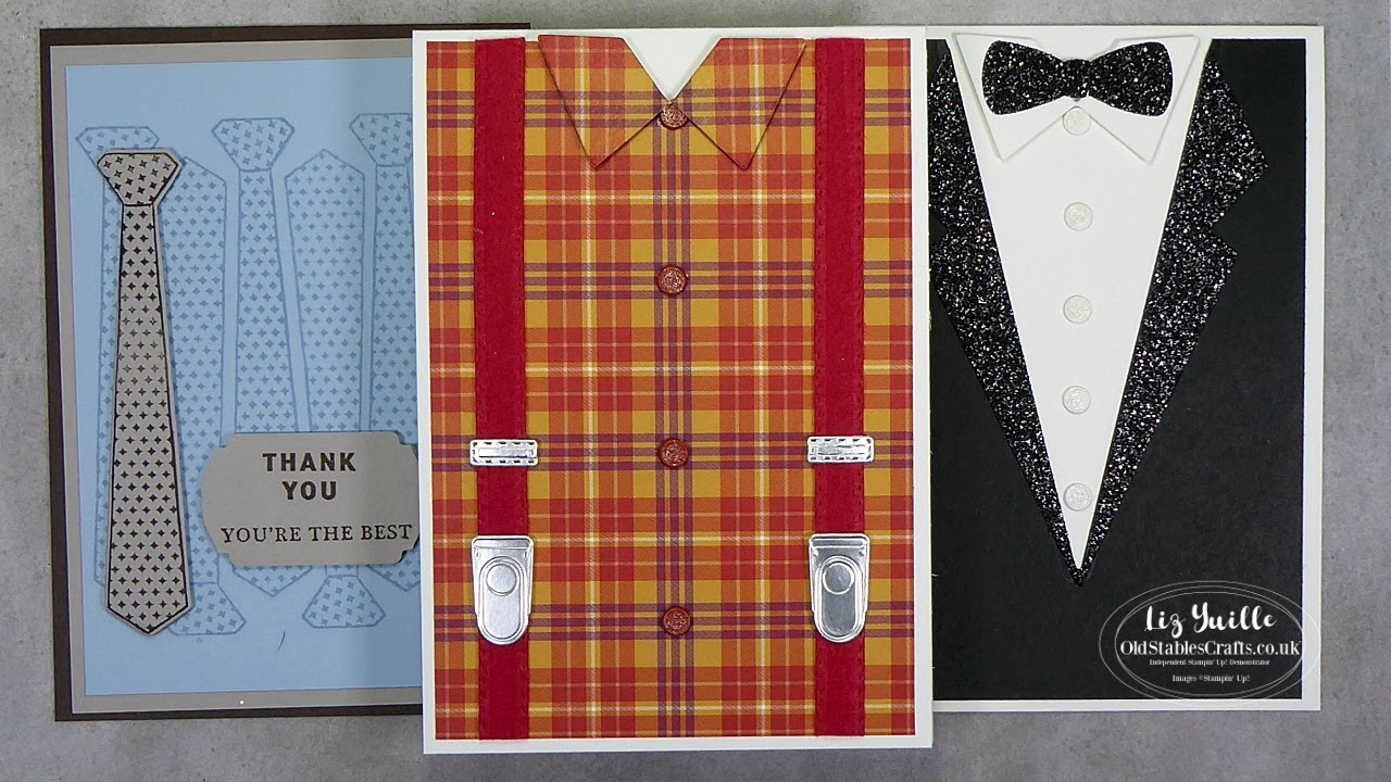 How to make 3 Cards with Handsomely Suited Bundle on Facebook Live Replay