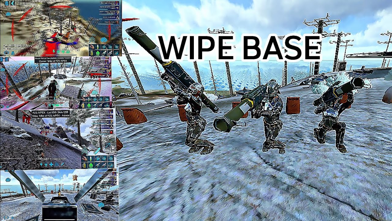 WE ATTACK ONE BASE, WIPE UP, FULL PVP) ARK MOBILE