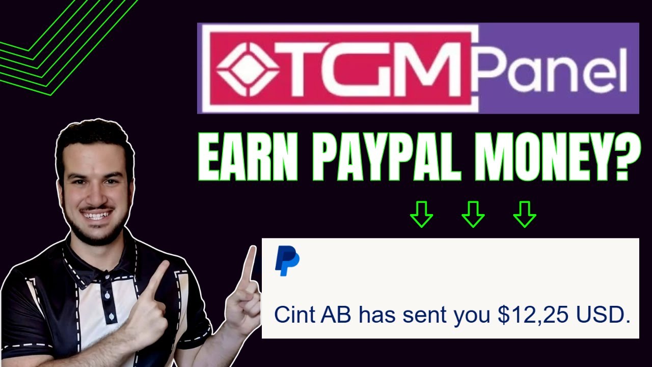 Обзор панели TGM &mdash; зарабатывайте деньги через PayPal, проходя опросы с подтверждением оплаты (зар...