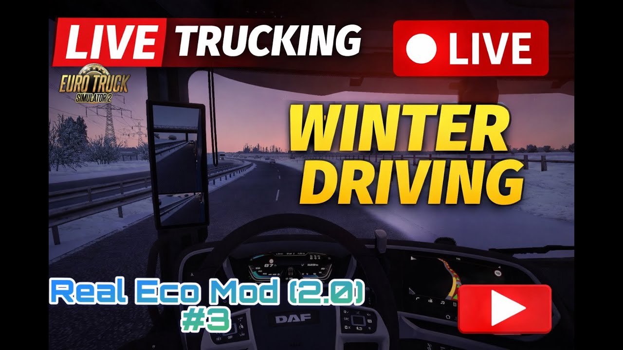 Weiter als Leiharbeiter im Wintersturm /ETS2 / Real Eco Mod #3 #deutsch