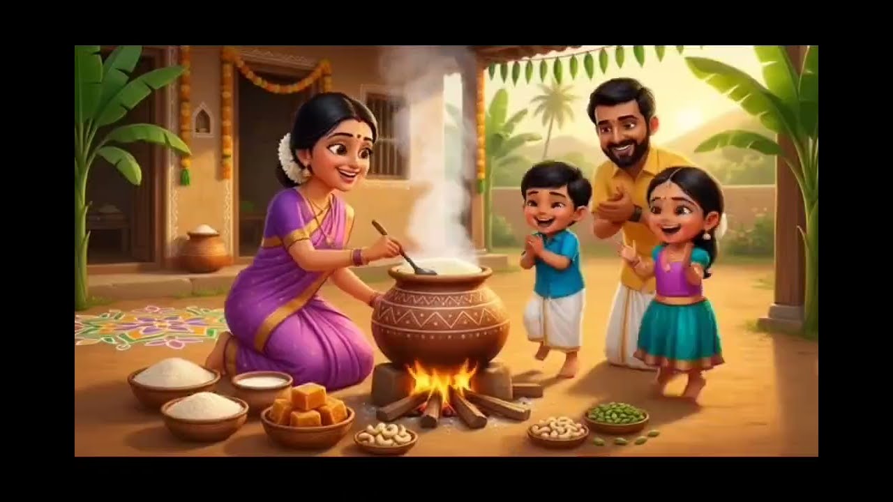 பொங்கலோ பொங்கல்! 🌾| Tamil Pongal Song for Kids@coocookidzee