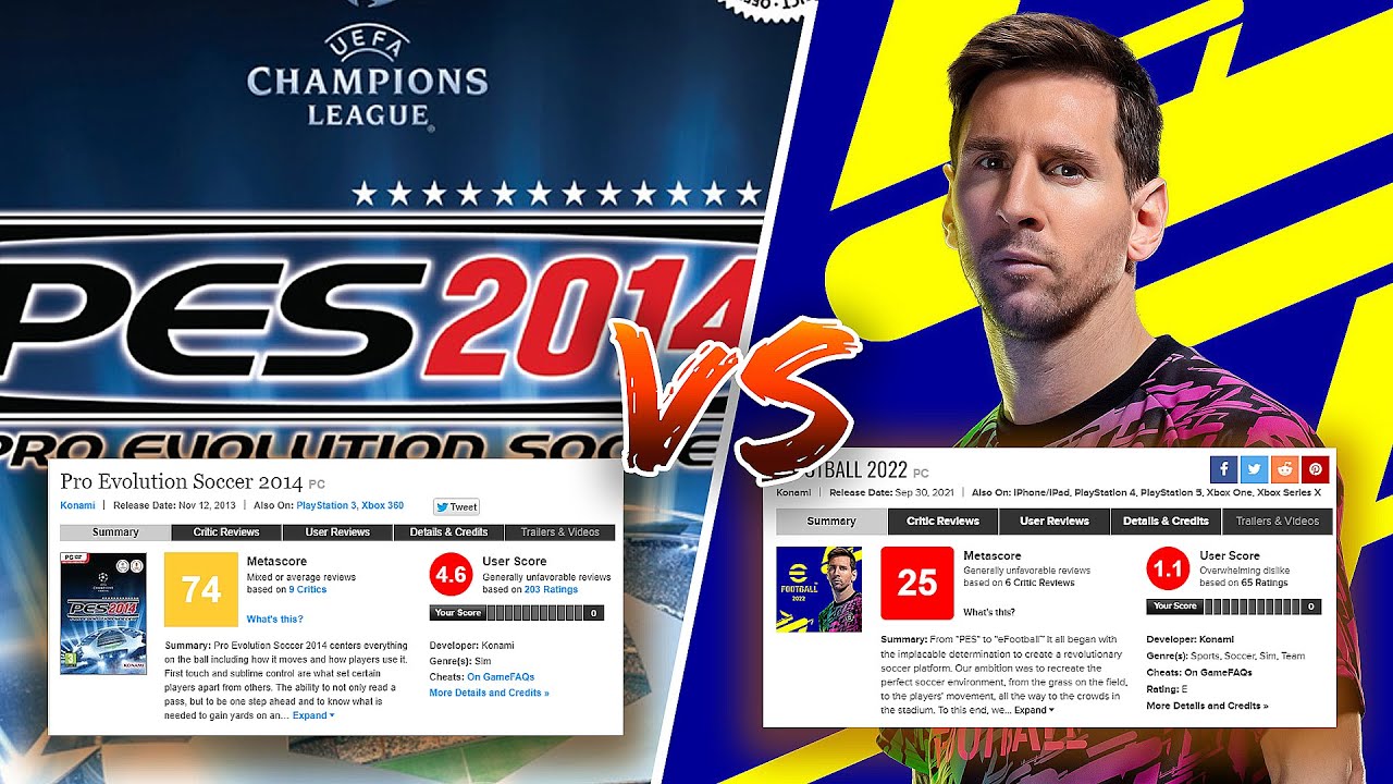 eFootball 2022 ПРОТИВ PES 2014 / Чей релиз хуже?