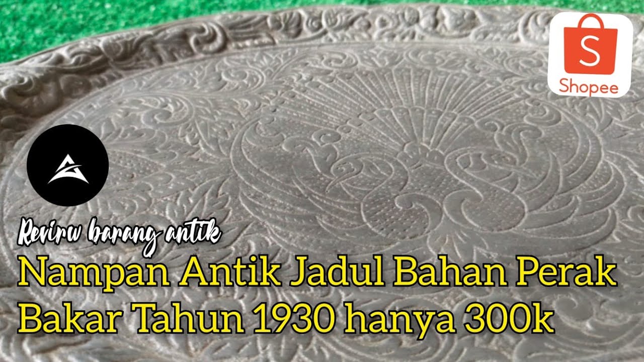 Koleksi Antik Nampan Antik Jadul Bahan Perak Bakar Tahun 1930 Hanya 300k