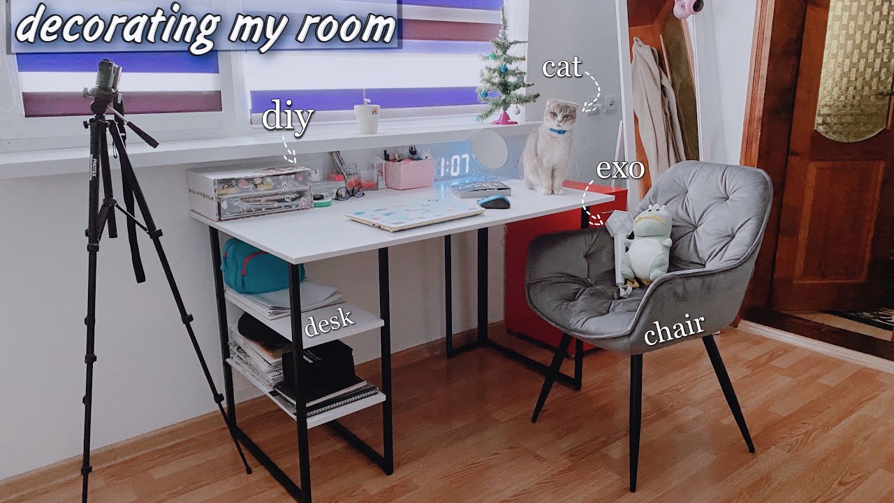 adding new furniture to my room + desk decor