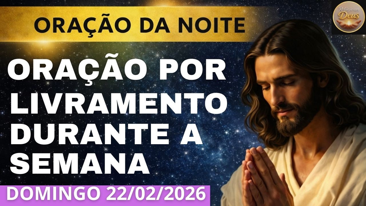 ORAÇÃO DA NOITE DE HOJE 22/02/2026 | DOMINGO | UMA SEMANA ABENÇOADA DE LIVRAMENTO E DIREÇÃO DE DEUS