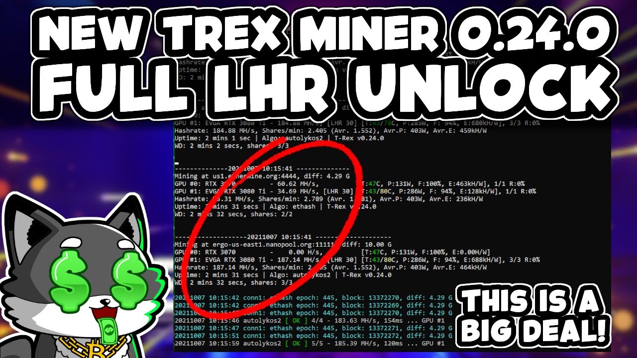 RTX LHR FULL UNLOCK | NEW T-REX MINER 0.24.0