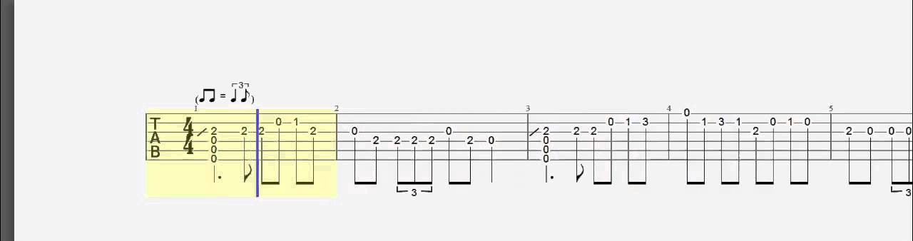 Guitar Tab   Sailing into Walpoles   Slow to Fast   Play Along