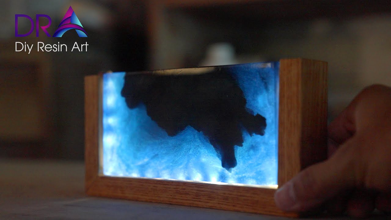 Amazing! Craft a Stunning Ocean-Themed LED Resin Lamp with Wood! | Diy Resin Art