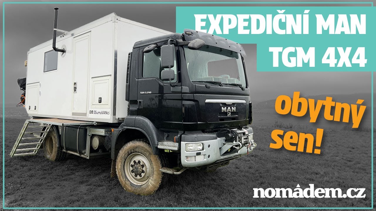 Expediční obytný MAN TGM 4x4 | dům na kolech plný praktických řešení
