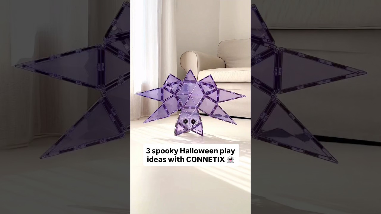 3 spooky Halloween play ideas with CONNETIX Magnetic Tiles