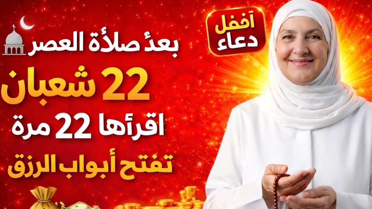 بعد صلاة العصر اقرأ سورة شعبان ٢٢ مرة | أسرار فتح أبواب الرزق والبركة | د. هيفاء يونس