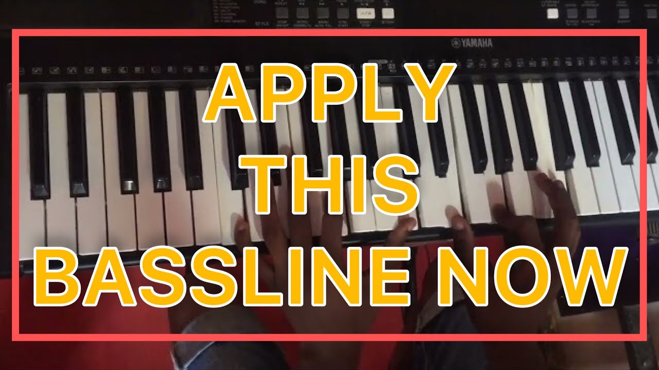 How to play Ghanaian praises bass line on the keyboard 🎹 key f full breakdown