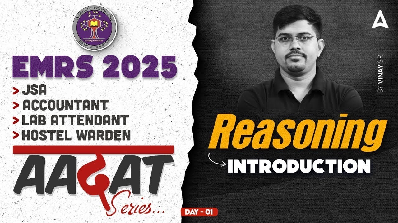 EMRS Reasoning Classes 2025 | EMRS Hostel Warden & JSA Reasoning Introduction | Vinay Sir