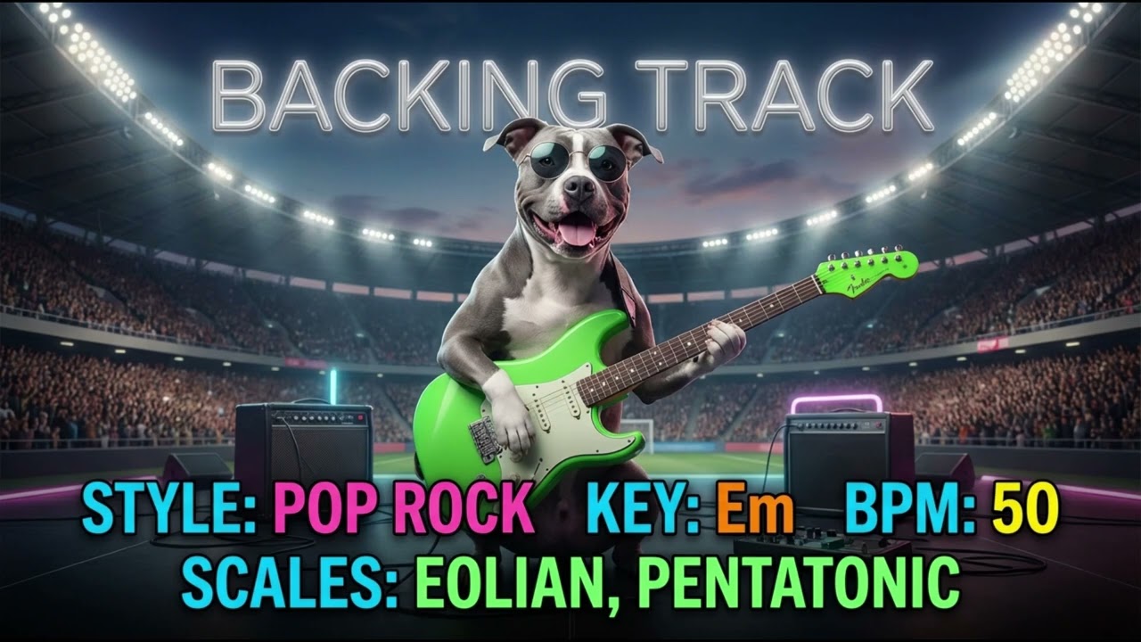 Single Pop Rock Backing Track Jam in Em