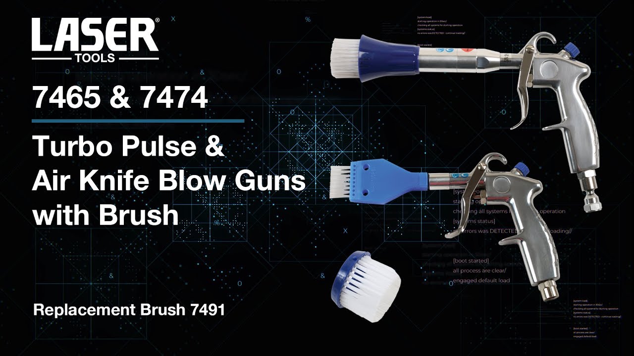 7465 & 7474 | Turbo Pulse & Air Knife Blow Guns with Brush.