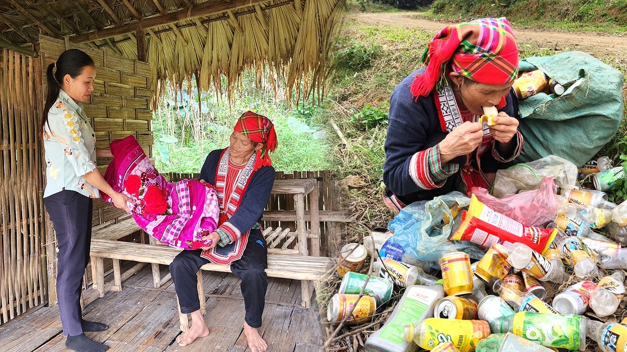 An 80-year-old woman Spent the Day Picking Scrap to Survive… A Kind Girl Watched and Helped
