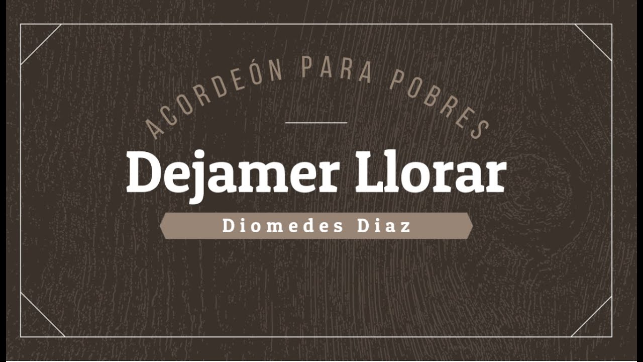 Déjame llorar - Diomedes Diaz (Acordeón Tutorial Vallenato)