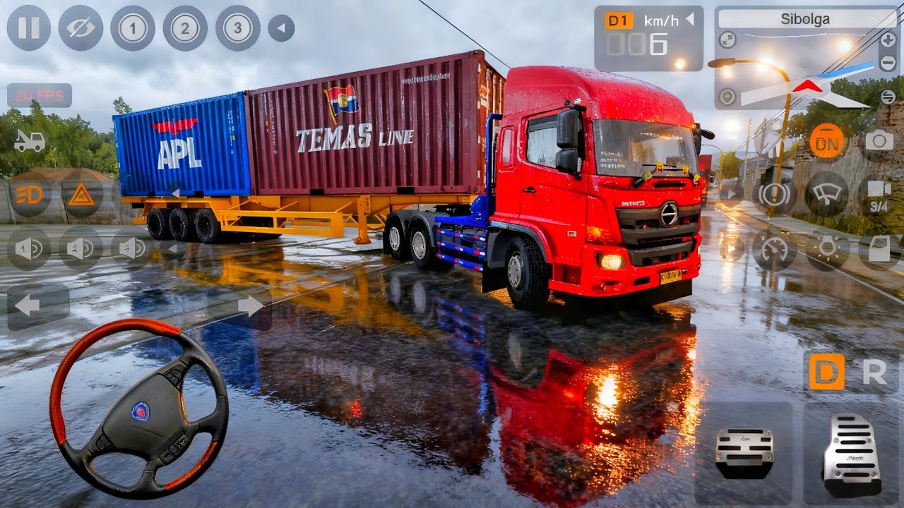 Game Truk Hino Trailer Kontainer Bawa Barang Ke Pelabuhan l Mod Bus Simulator Indonesia