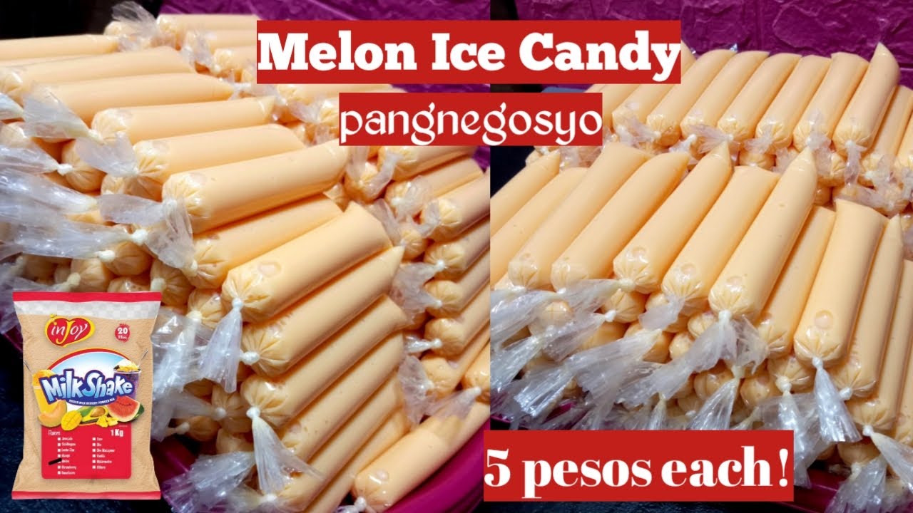 Melon Ice Candy Using Injoy Milkshake ll Pangnegosyo recipe with costing