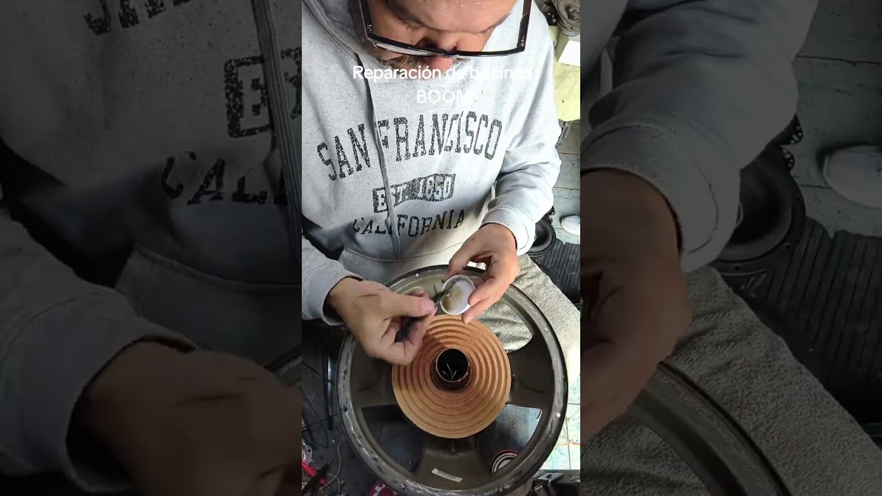 Reparación de un woofer 12 pulgadas kicker comp. Cambio de bobinas centrador y trencillas 